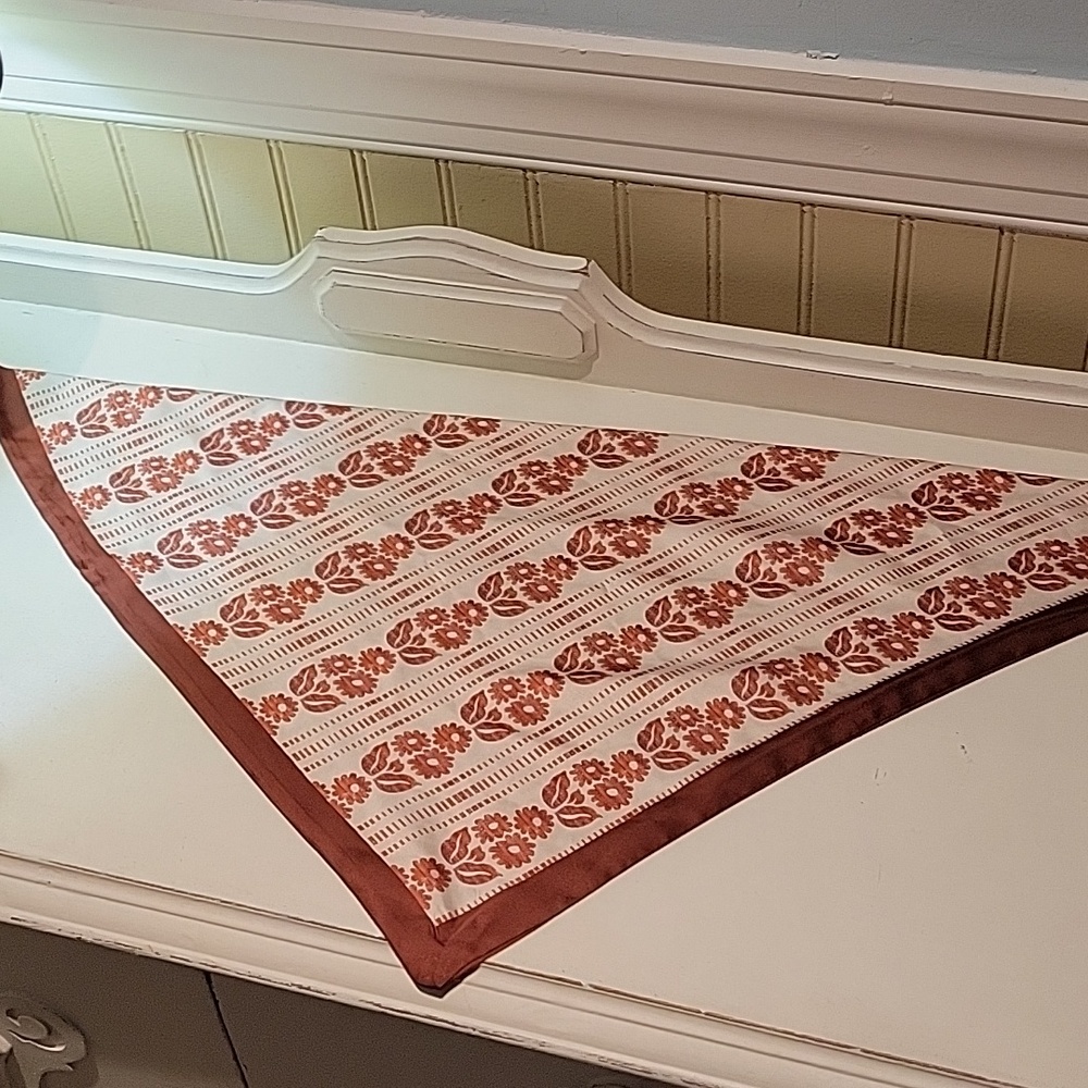 Anthropologie triangle silk like scarf